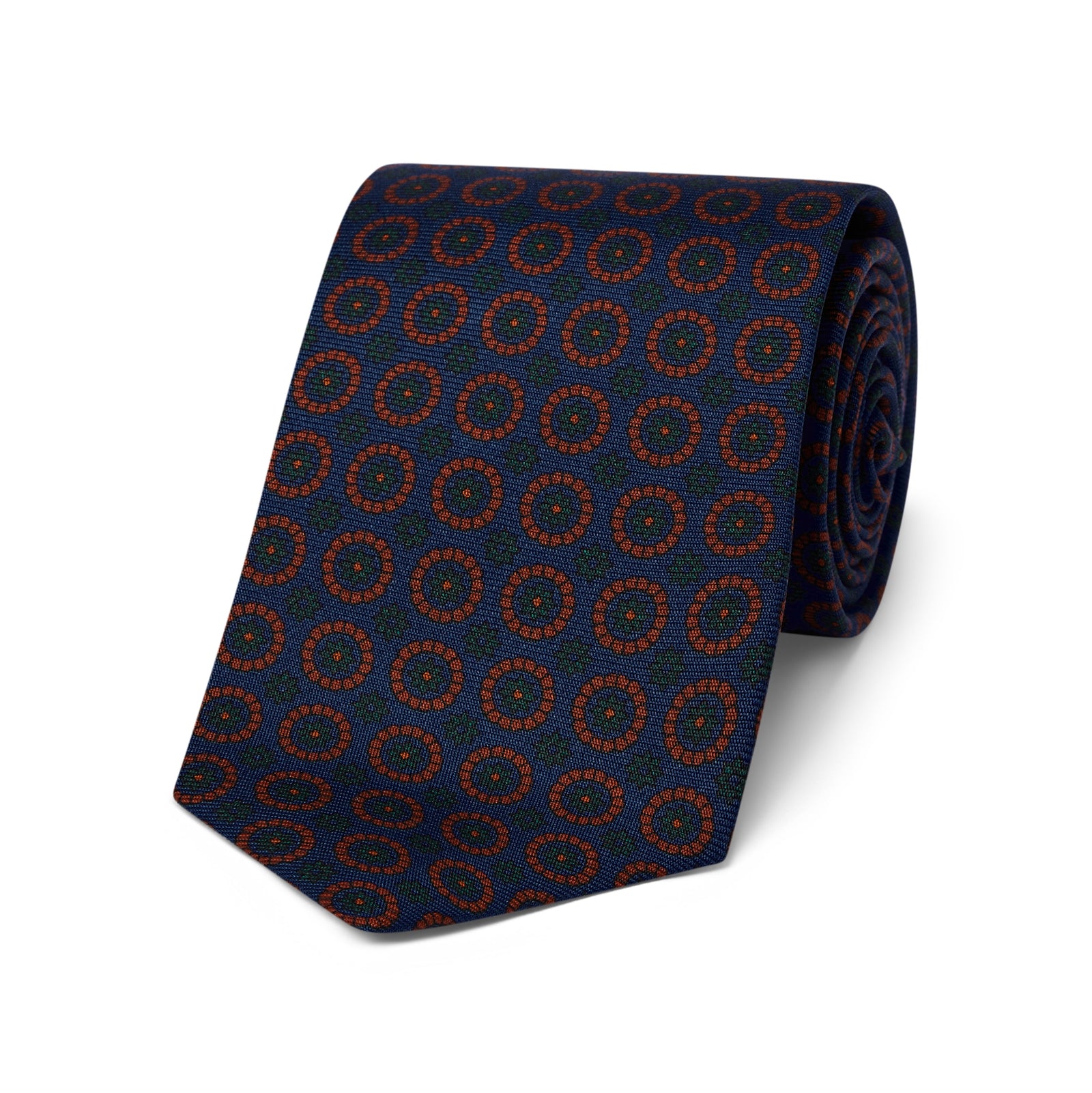 Rosette Motif Madder Silk Tie In Lido