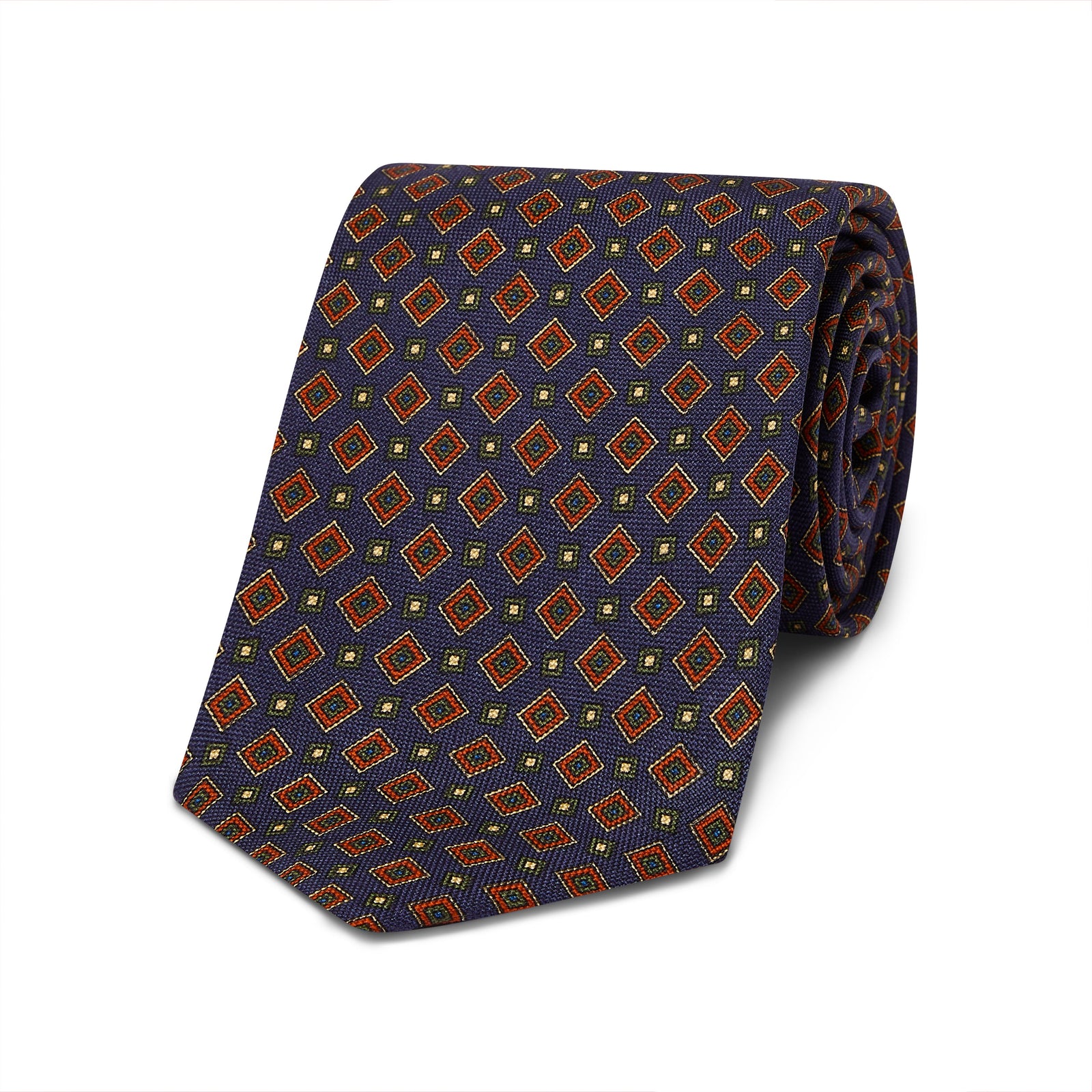Silk Hopsack Jostle Squares Tie In