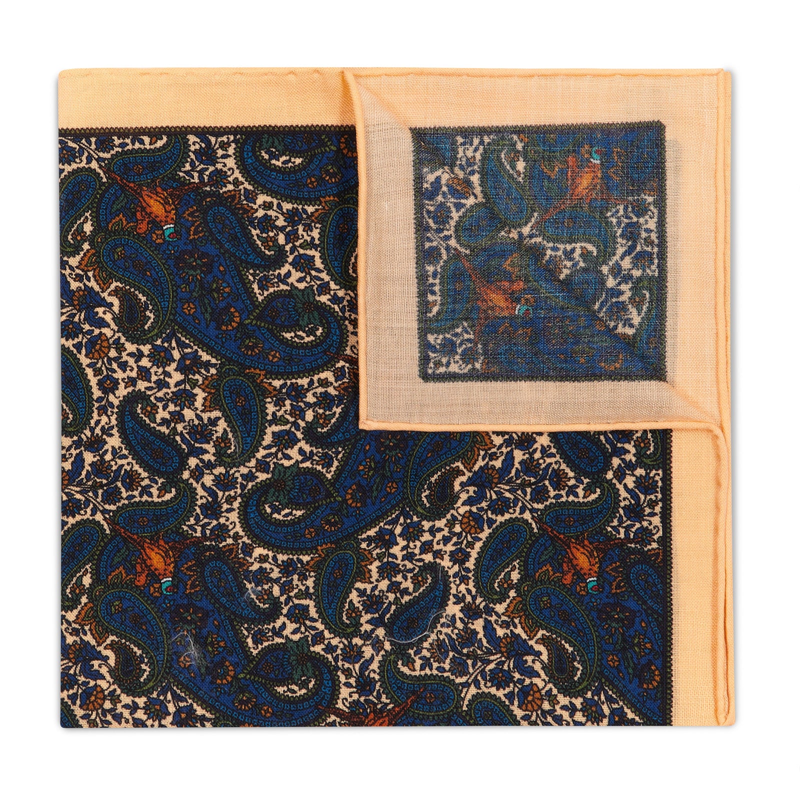 Find The Pheasant Silk And Wool Pocket Square In