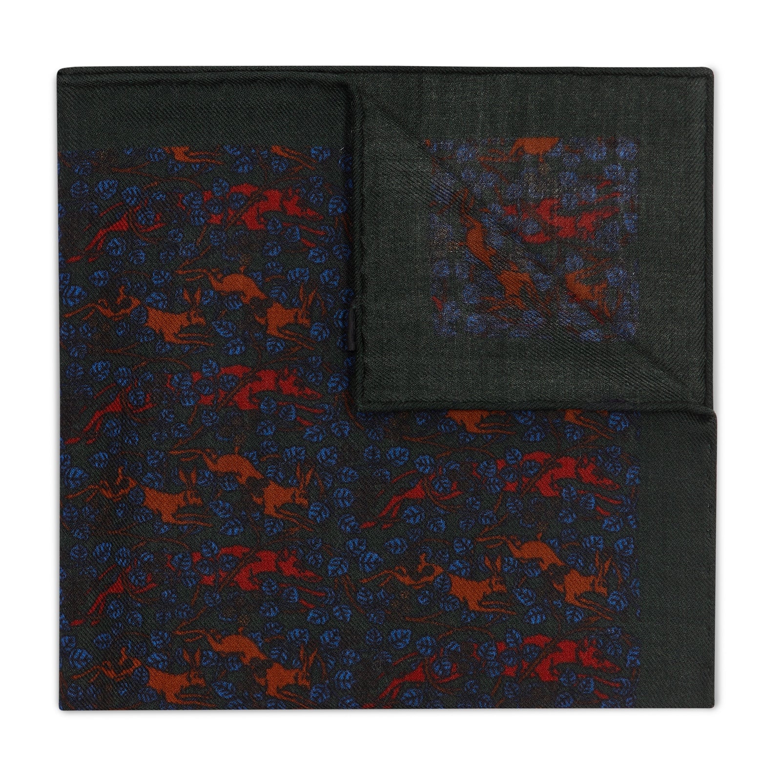 Catch The Hare Wool And Cashmere Pocket Square In