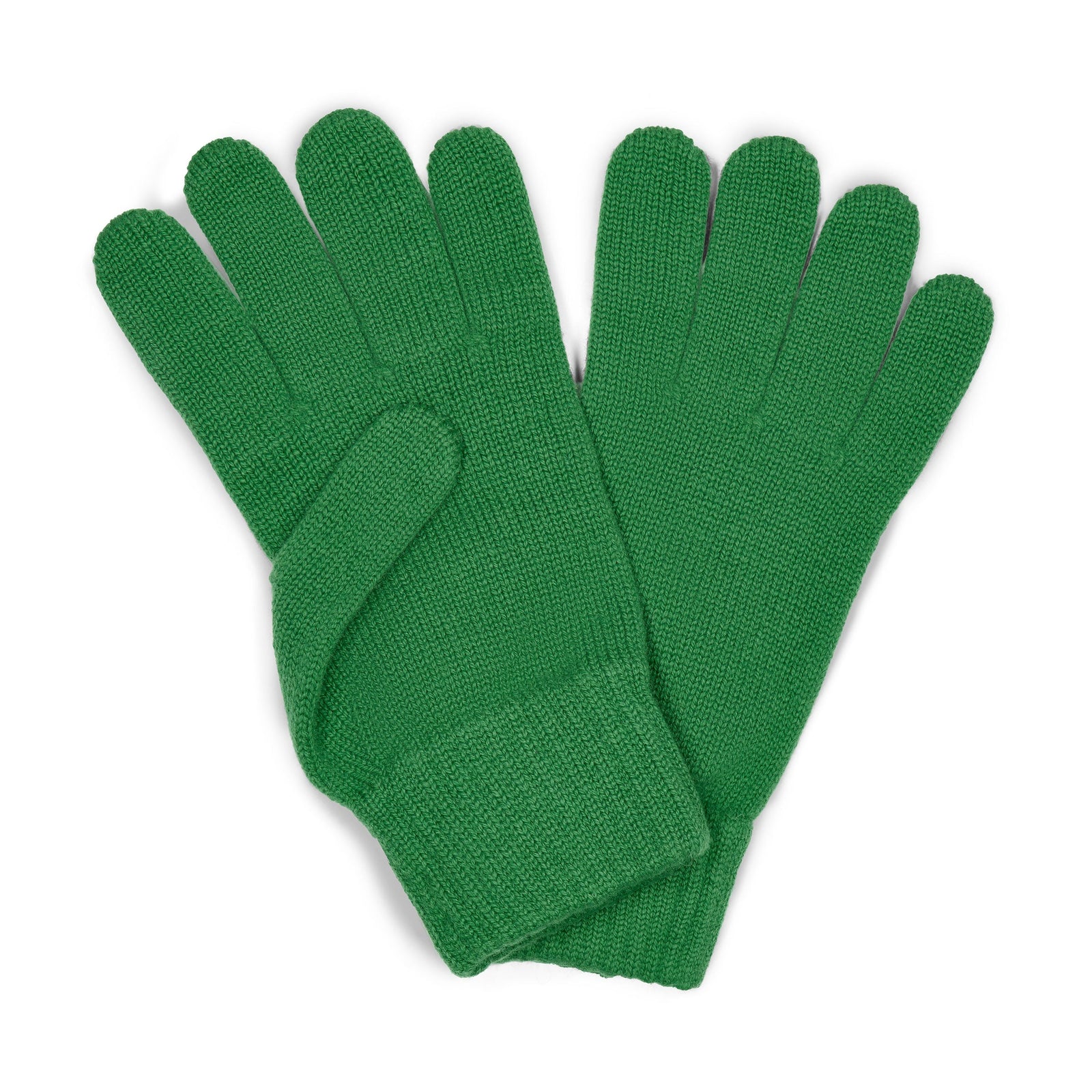 Scottish Cashmere Gloves In Grasshopper Green