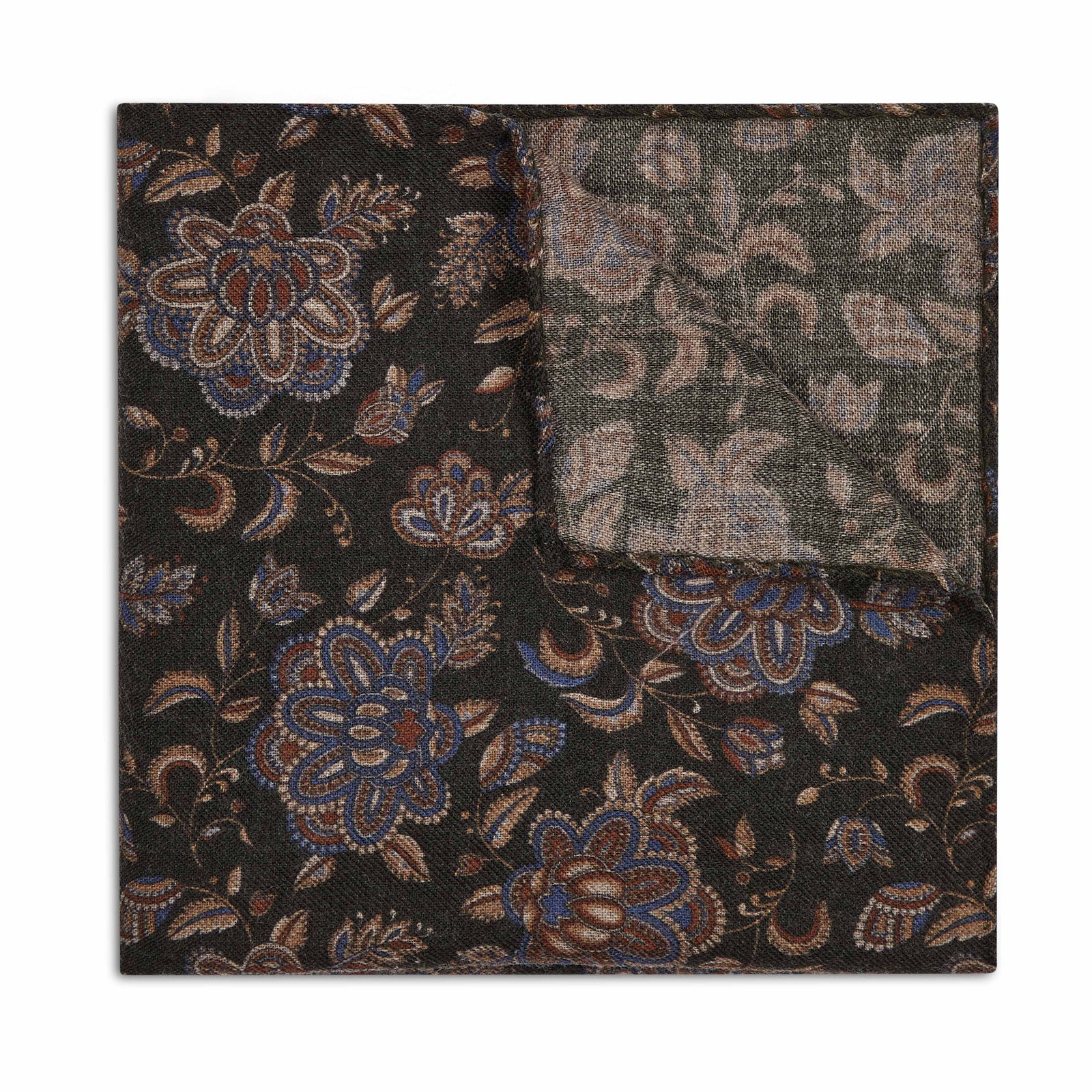Sussex Floral Wool Pocket Square In