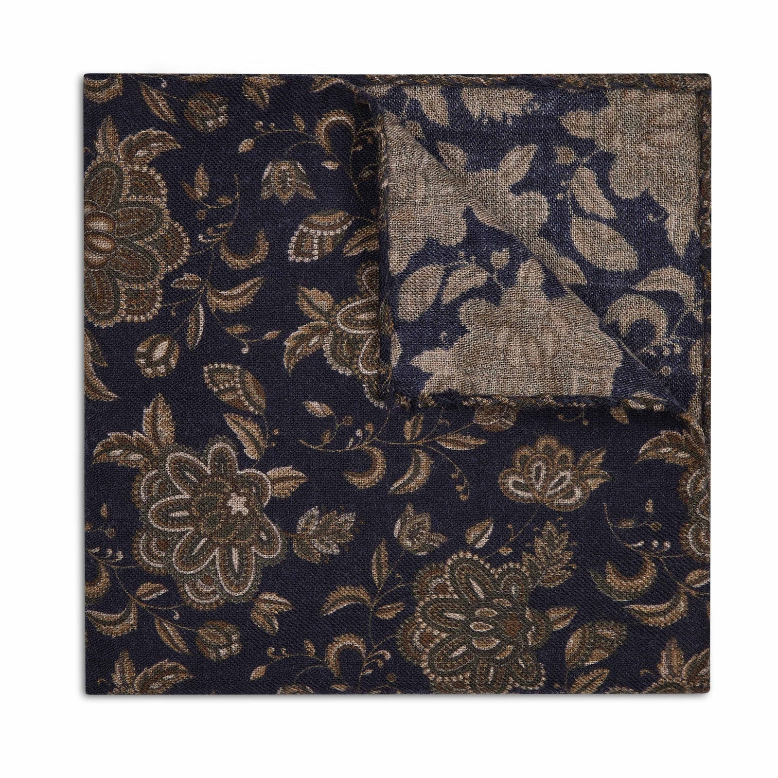 Sussex Floral Wool Pocket Square In