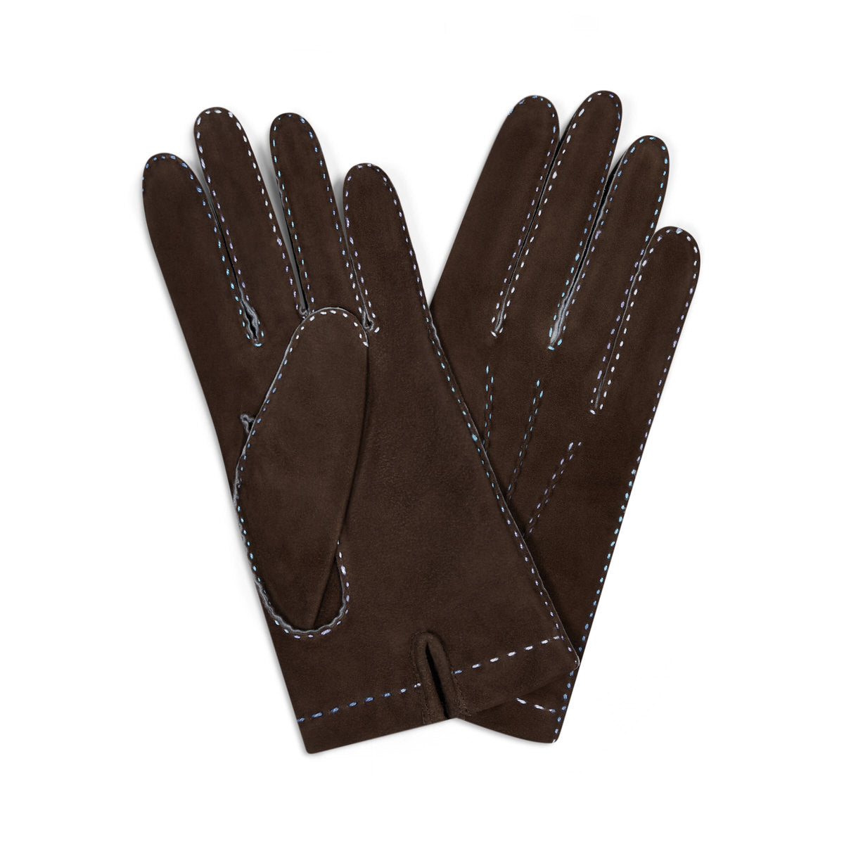 Goatskin Cashmere Lined Gloves With Contrast Stitching