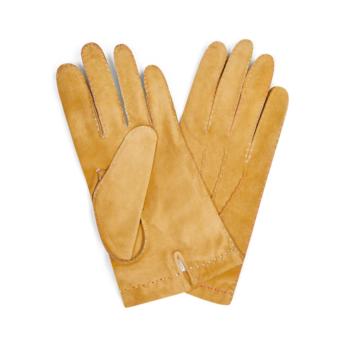 Goatskin Cashmere Lined Gloves With Contrast Stitching