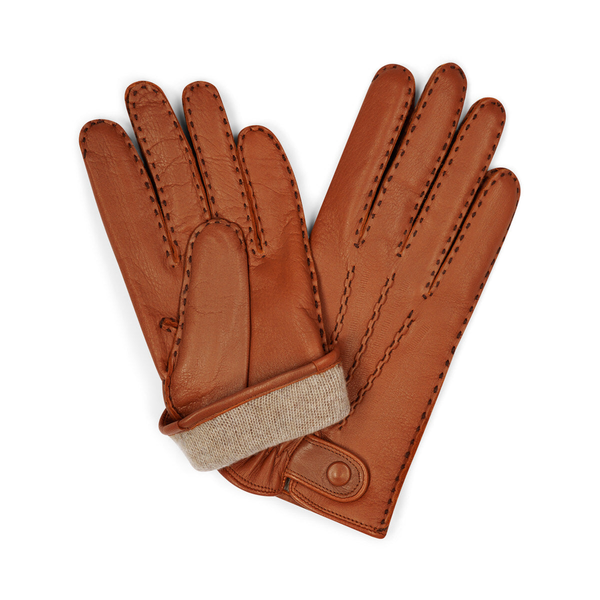 Deerskin Gloves With Cashmere Lining In