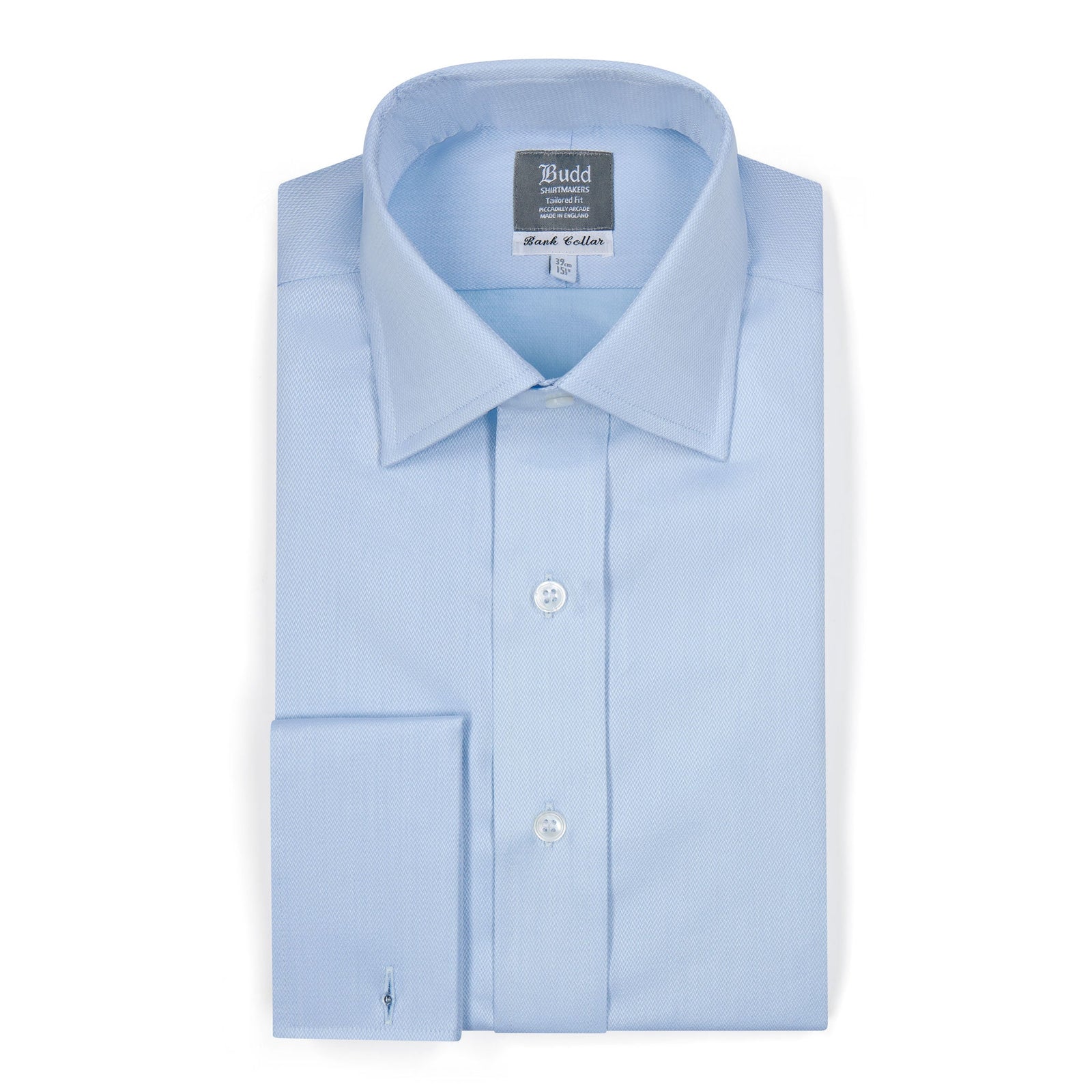 Tailored Fit Fine Piquet Double Cuff Shirt In