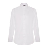 Tailored Fit Fine Piquet Double Cuff Shirt In