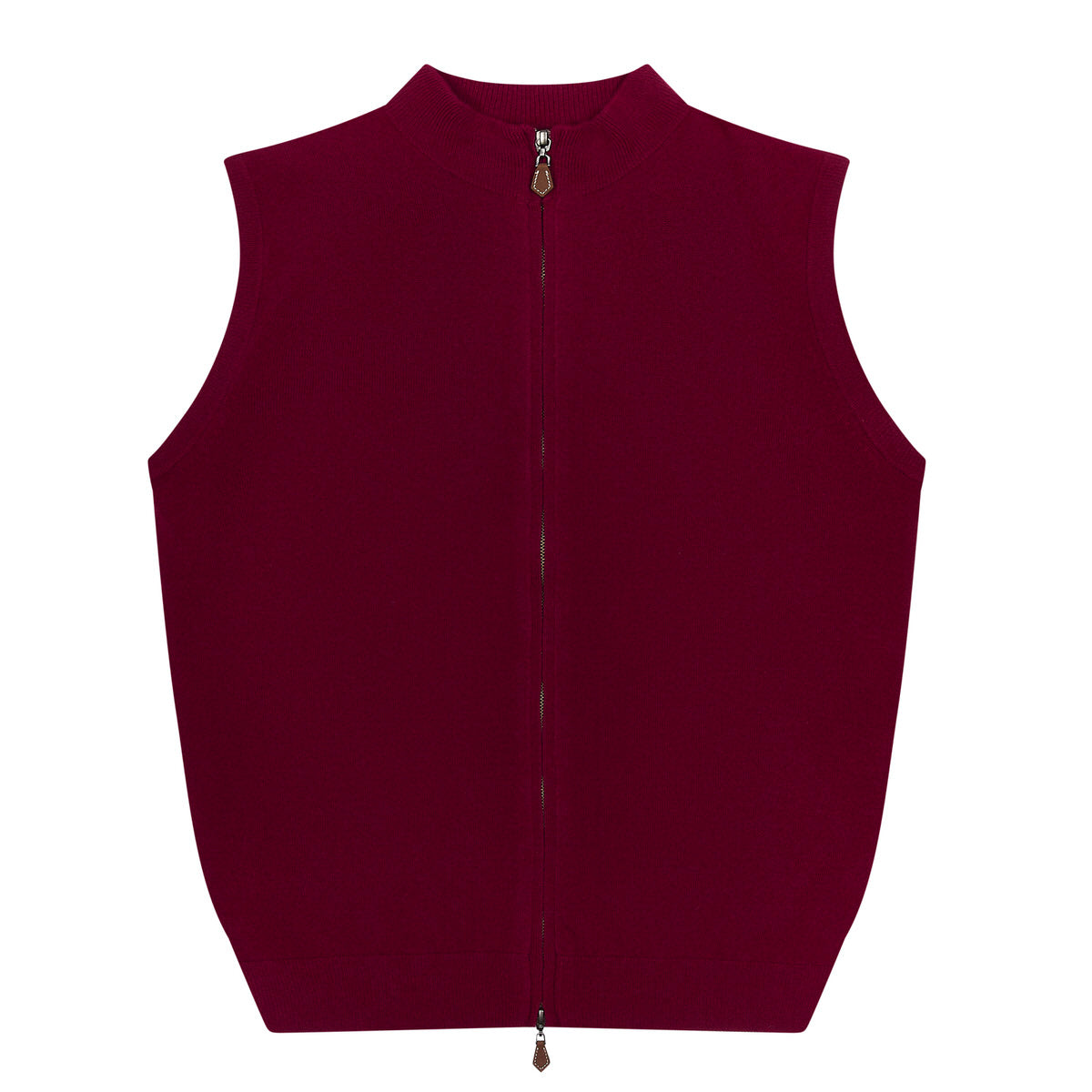 Welbeck Geelong Wool Gilet In Claret