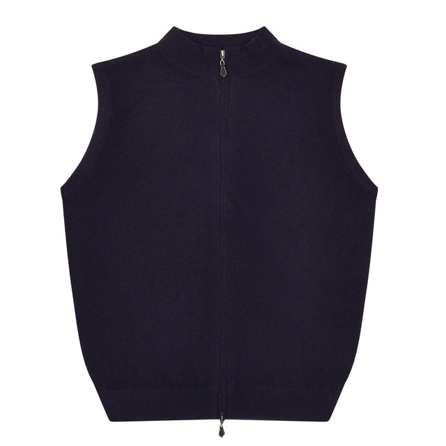 Welbeck Geelong Wool Gilet in Navy