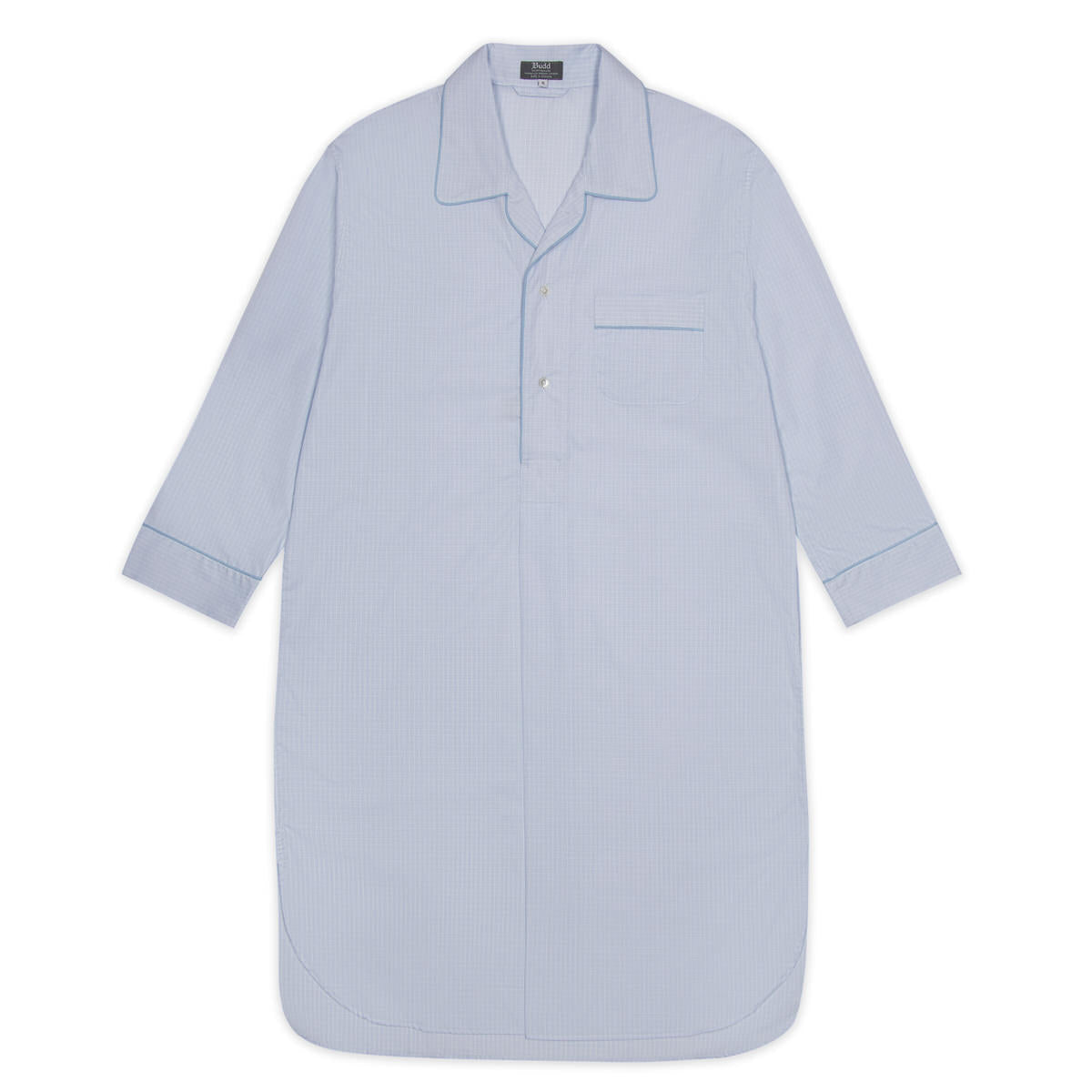 Fine Check Swiss Poplin Nightshirt In