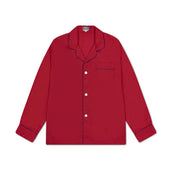 Men's Fine Twill Cotton Pyjamas in Cardinal Red