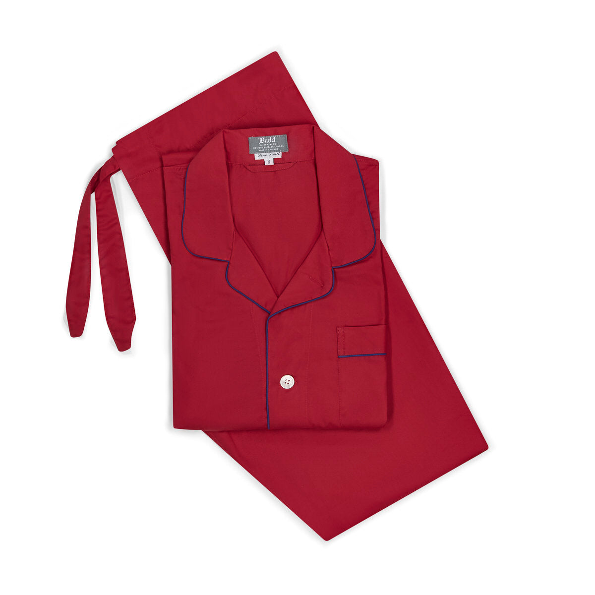 Men S Fine Twill Cotton Pyjamas In Cardinal Red