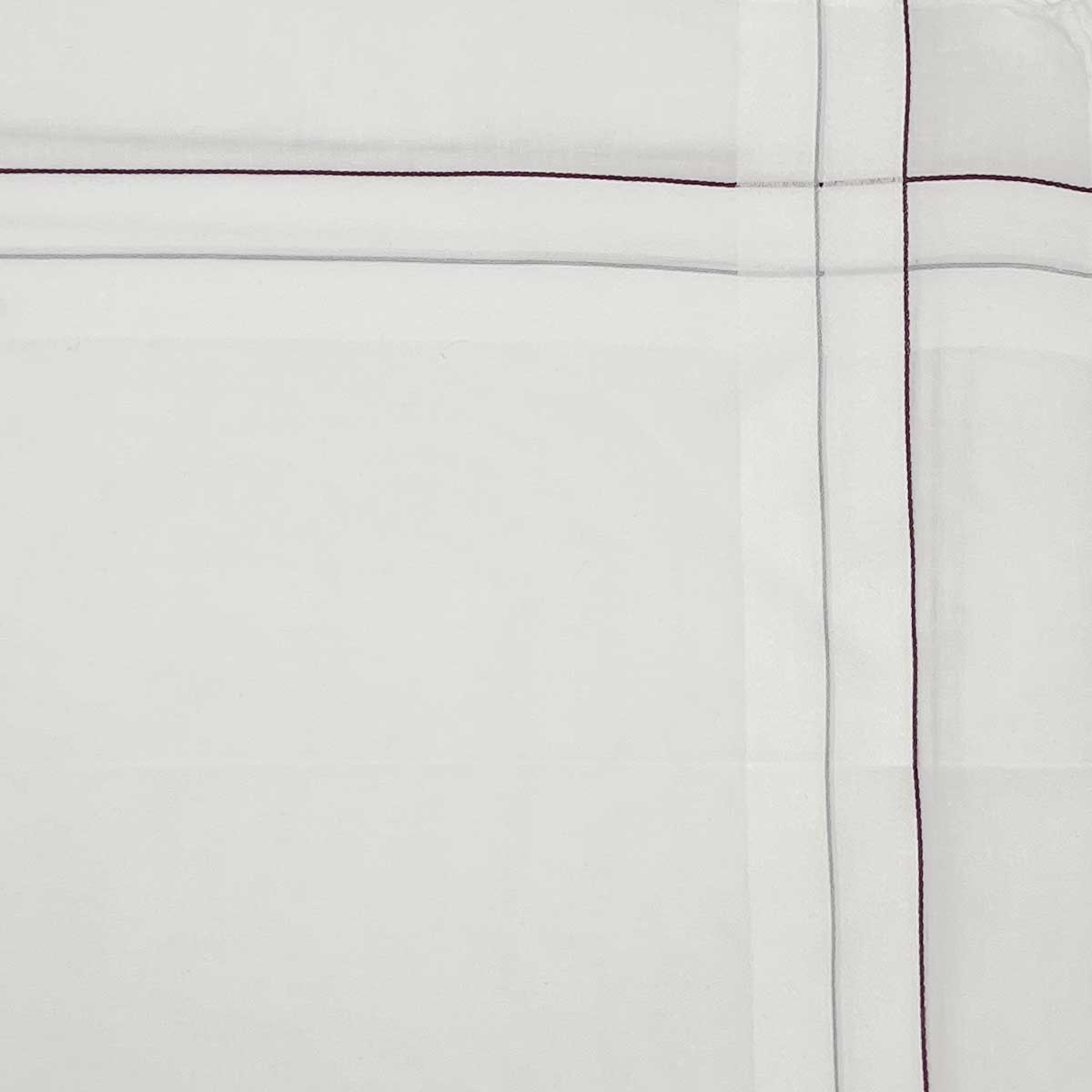 Italian Cotton Hand Stitched Border Handkerchief In