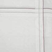 Italian Cotton Hand Stitched Border Handkerchief in Wine