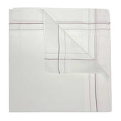 Italian Cotton Hand Stitched Border Handkerchief In