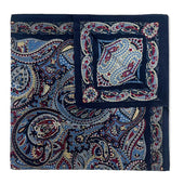 Italian Cotton Floral Paisley Handkerchief In