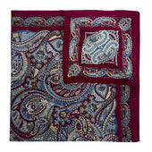 Italian Cotton Floral Paisley Handkerchief In