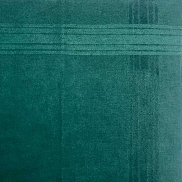 Italian Cotton Satin Border Bandana Handkerchief in Bottle Green