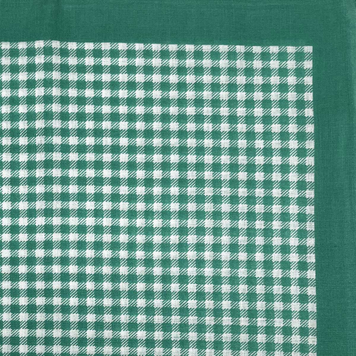 Italian Cotton Large Gingham Handkerchief In