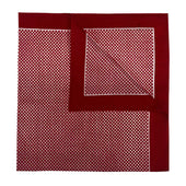 Italian Cotton Dice Check Handkerchief In Red