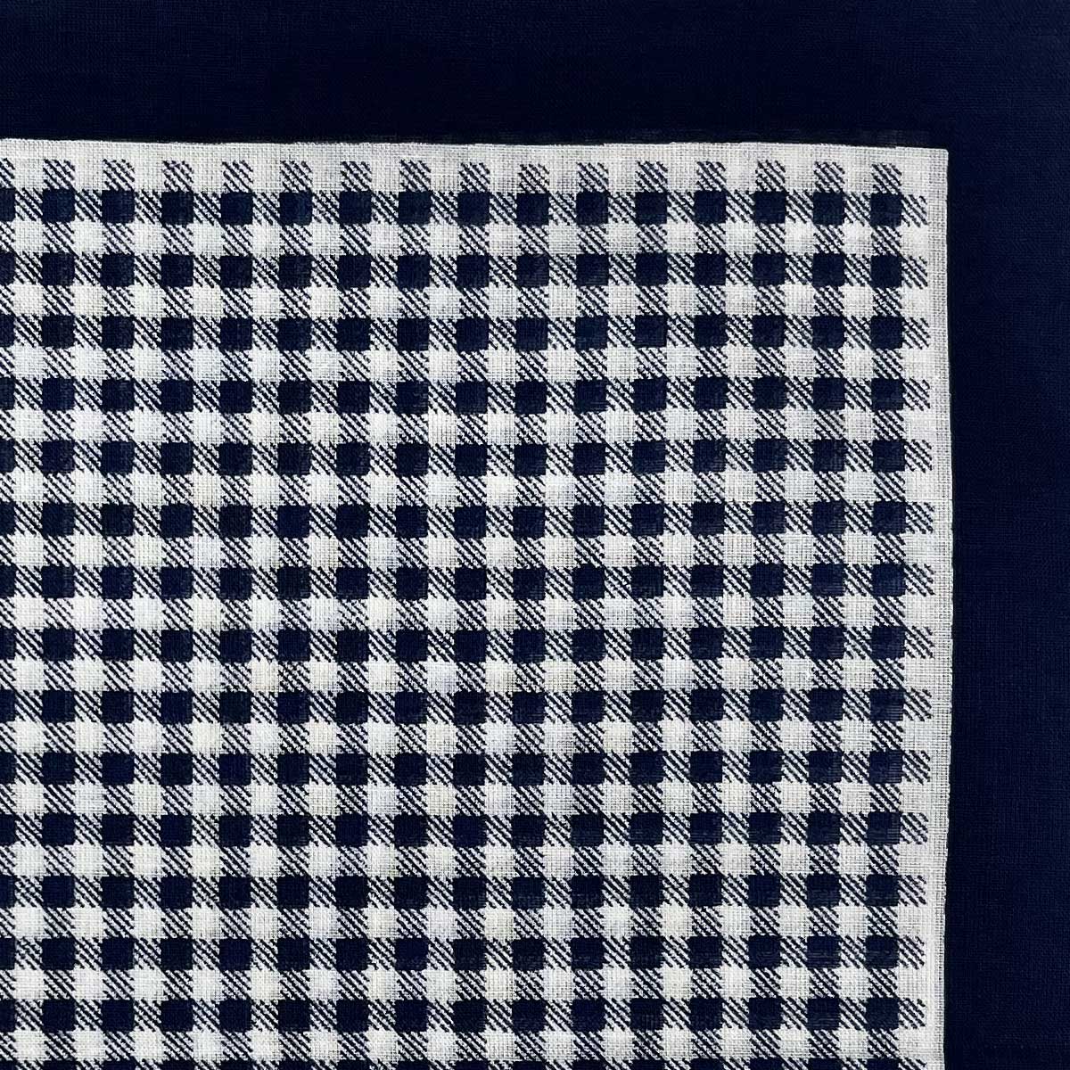 Italian Cotton Gingham Check Handkerchief In