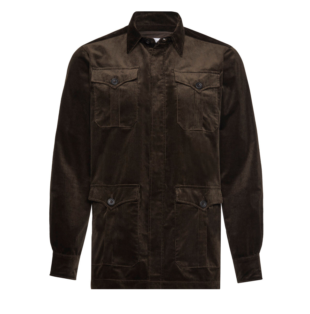 Cotton Corduroy Safari Jacket In
