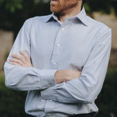 Tailored Fit Flanello Brushed Cotton Gingham Shirt In