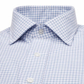 Tailored Fit Flanello Brushed Cotton Gingham Shirt In