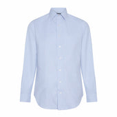 Tailored Fit Flanello Brushed Cotton Gingham Shirt In