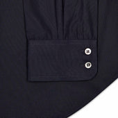 Tailored Fit Chambray Bank Collar Shirt In Midnight