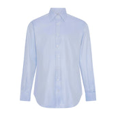 Classic Fit Wide Herringbone Double Cuff Shirt In