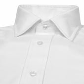 Classic Fit Wide Herringbone Double Cuff Shirt In