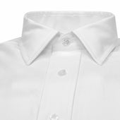 Tailored Fit Wide Herringbone Double Cuff Shirt In