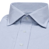 Tailored Fit Puppytooth Cotton And Cashmere Shirt In