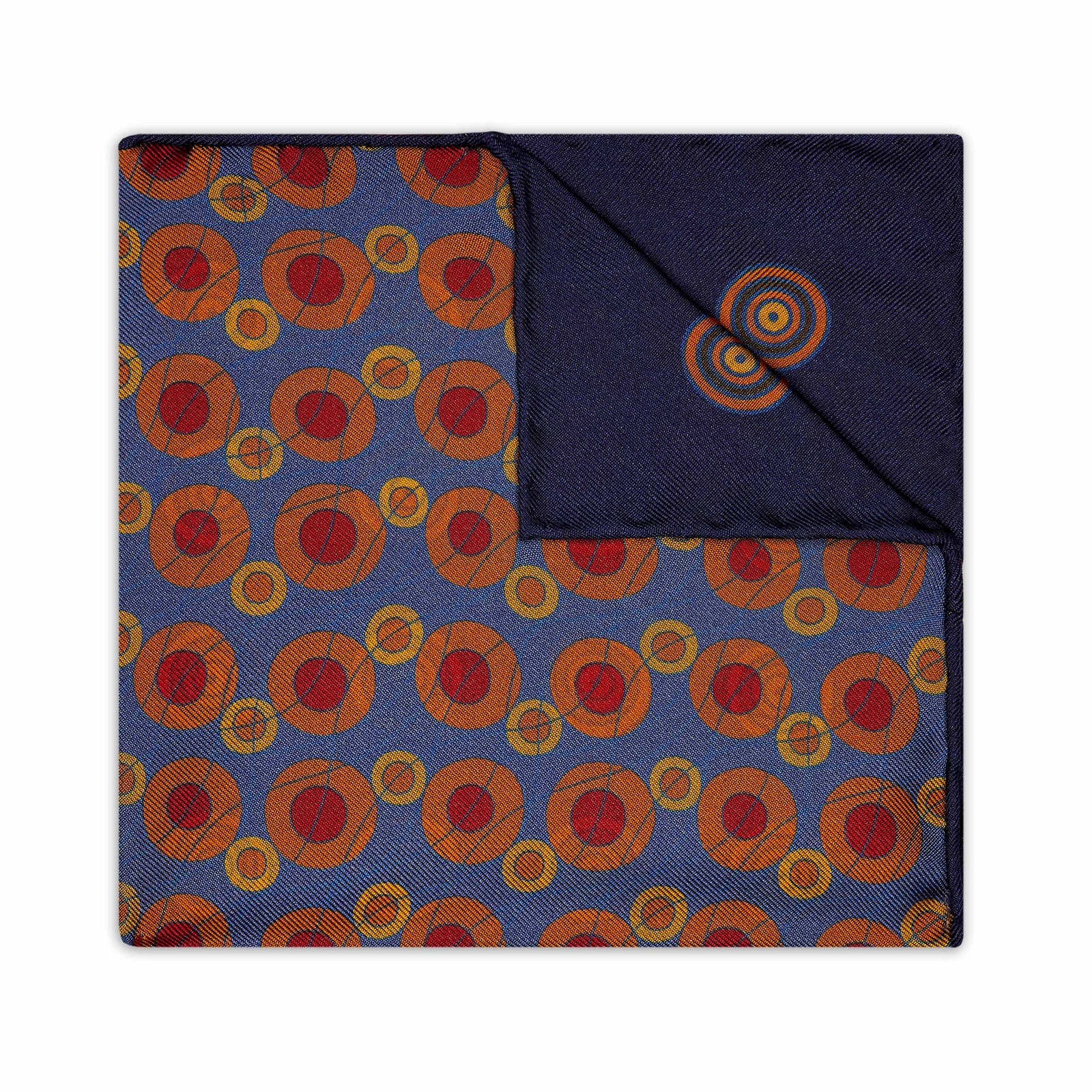 Abstract Target Motif Silk Pocket Square In