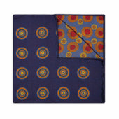 Abstract Target Motif Silk Pocket Square In