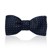 Mini Polka Dot Silk Adjustable Bow Tie In And Brown