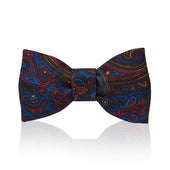 Paisley Madder Silk Adjustable Bow Tie In And Brown