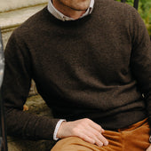 Alston Cashmere Crew Neck Jumper In Pepperpot