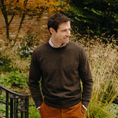 Alston Cashmere Crew Neck Jumper In Pepperpot