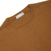 Alston Cashmere Crew Neck Jumper In Vintage Vicuna