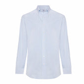 Classic Fit Button Down Stripe Oxford Shirt In And White