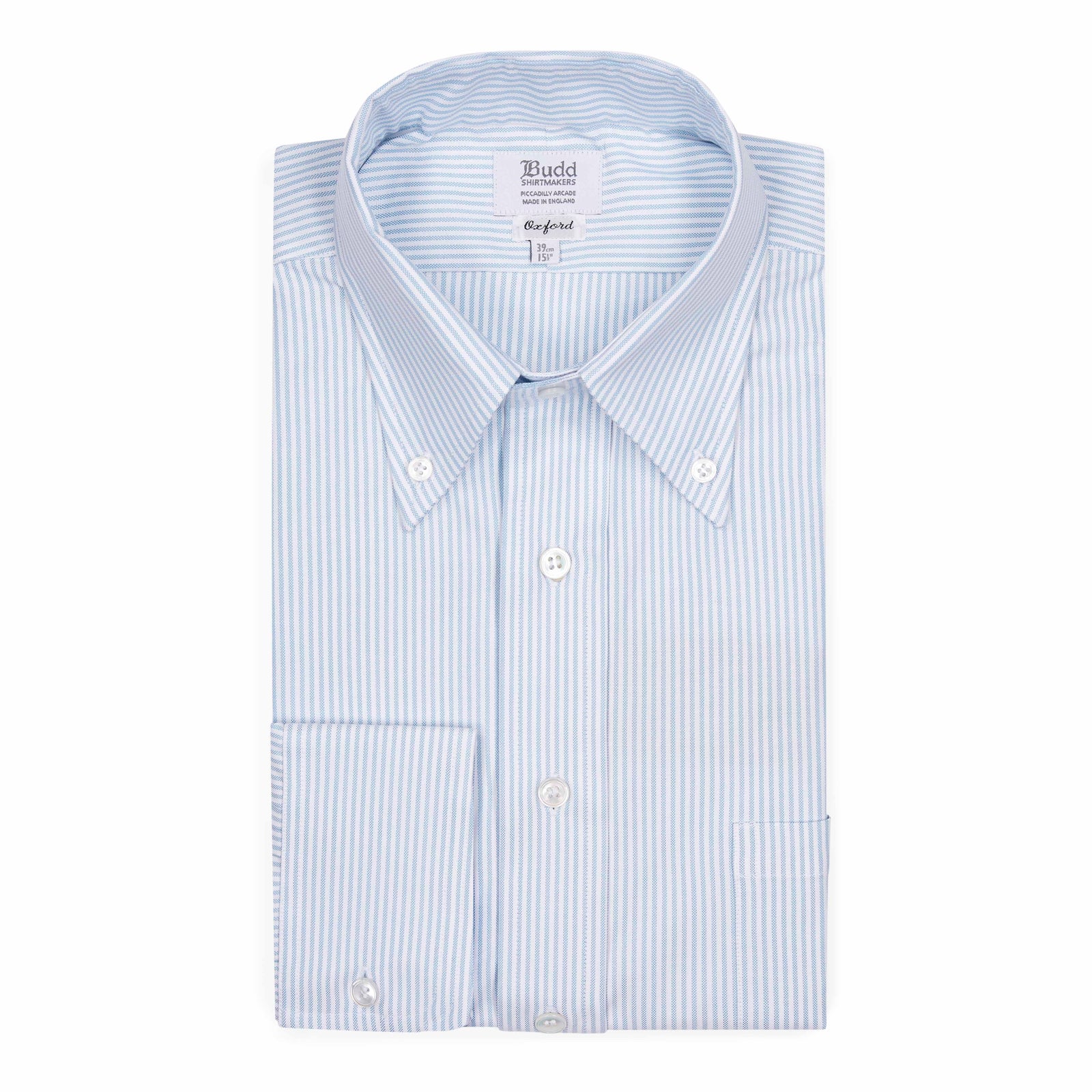 Classic Fit Button Down Stripe Oxford Shirt In And White
