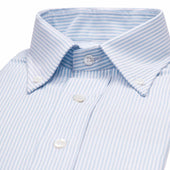 Classic Fit Button Down Stripe Oxford Shirt In And White