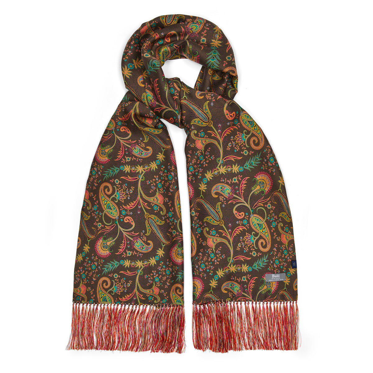 Elegant Floral Silk Scarf In