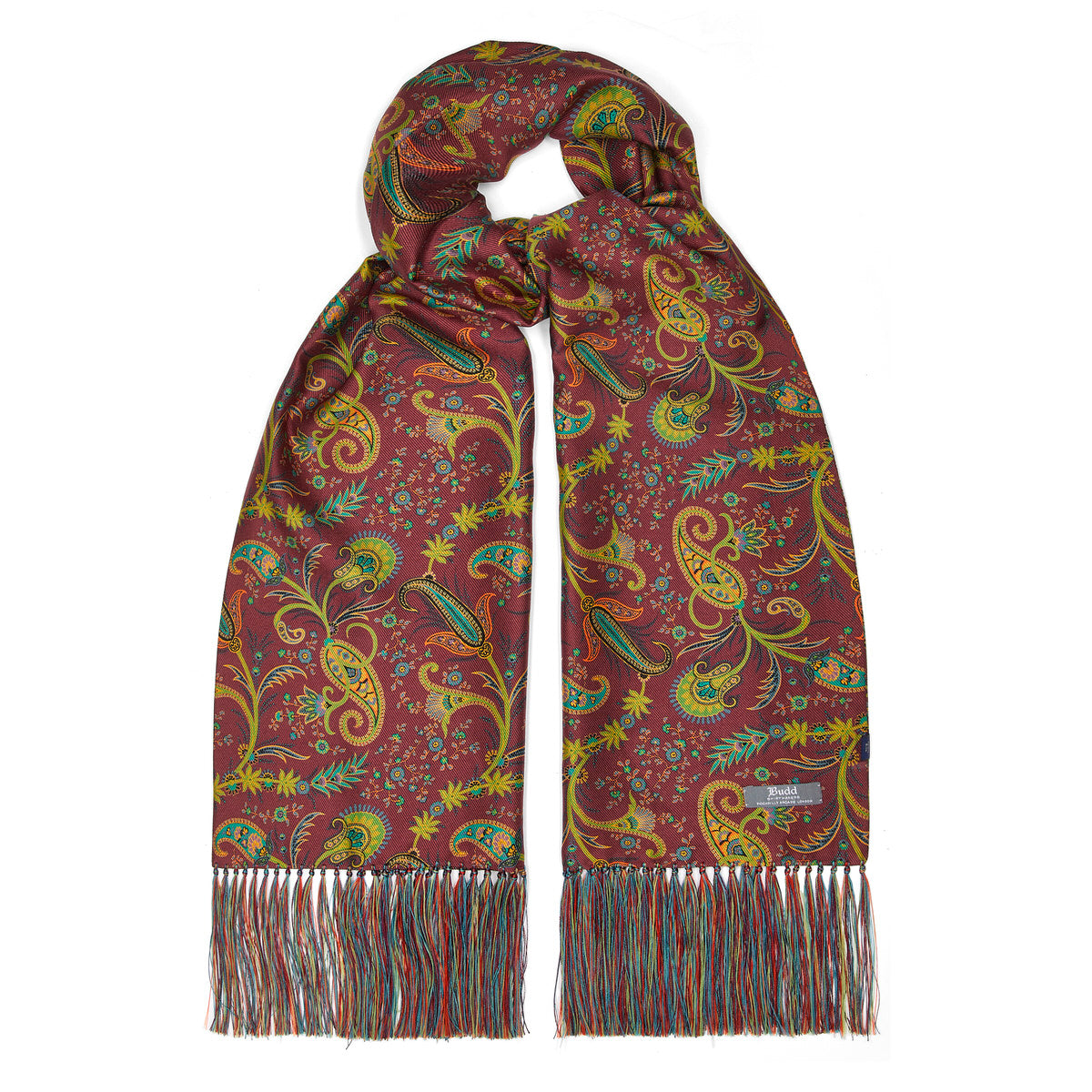 Elegant Floral Silk Scarf In