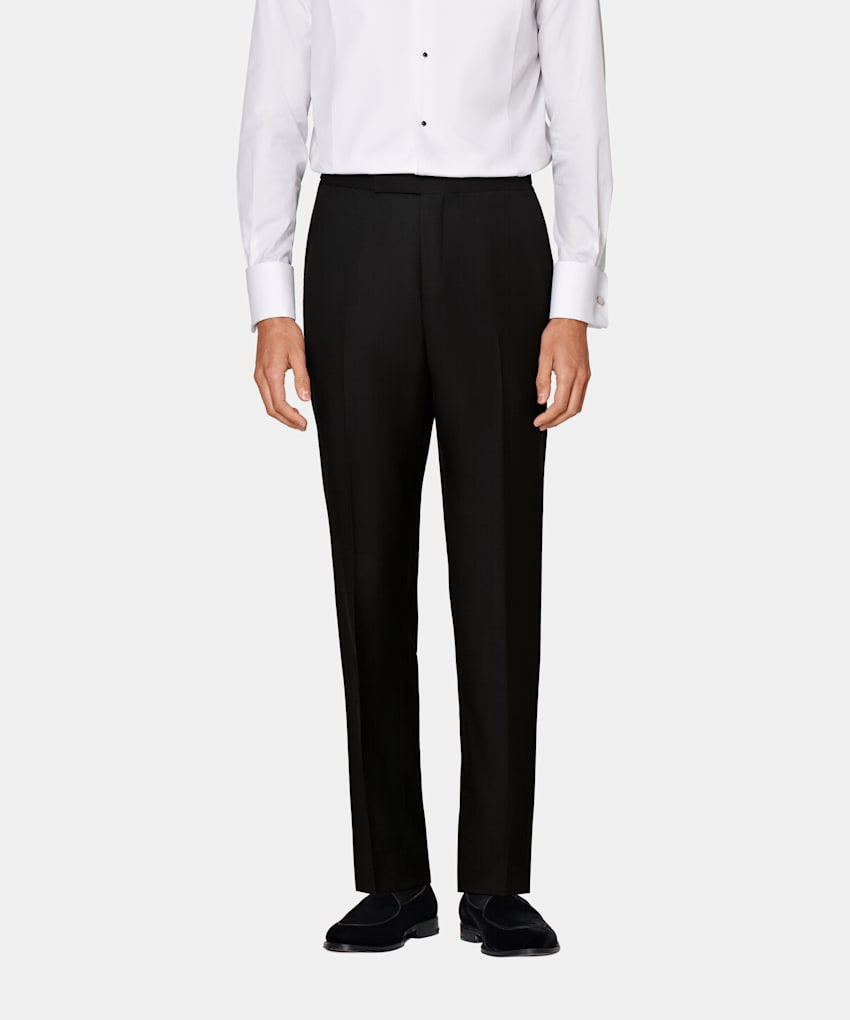 Slim Leg Straight Tuxedo Trousers