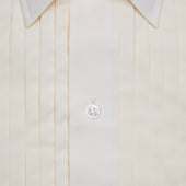 Sea Island Cotton Classic Fit Hand Pleated Dress Shirt In