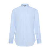Tailored Fit Stripe Poplin Formal Neckband Shirt In
